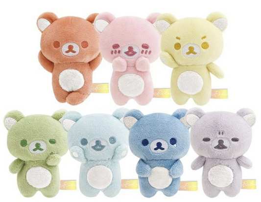 San-X Rilakkuma Nanairo Tenori Plush Seven colours Rilakkuma from Ame nochi Hare Rilakkuma Theme San-X Japan