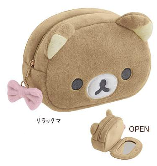 Pre-order! Until 8th Nov! San-X Rilakkuma Plush Case comes with mirror from Makeup Rilakkuma theme San-X Japan