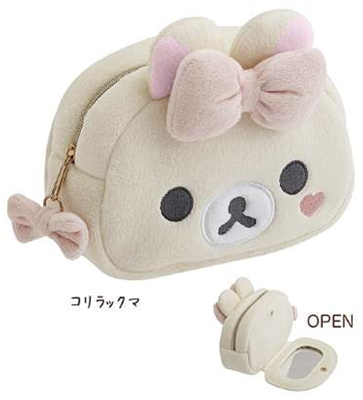 Pre-order! Until 8th Nov! San-X Rilakkuma Plush Case comes with mirror from Makeup Rilakkuma theme San-X Japan