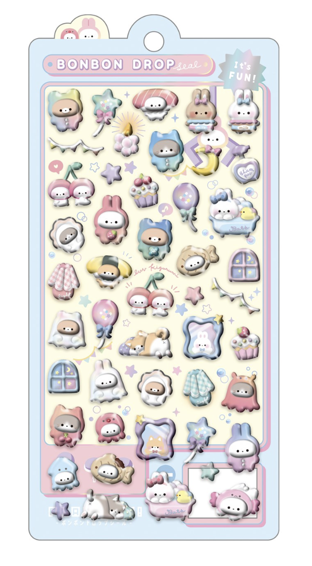 Bonbon Drop Sticker Kigurumi Bonbon 3D Epoxy Resin Sticker