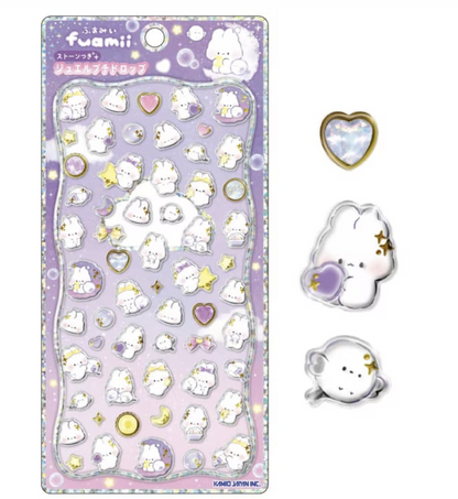 Fuamii Jewel Petit Drop Sticker 3D Epoxy Resin Sticker from Kamio Japan