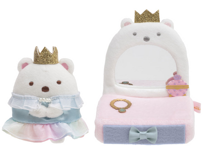 Sumikko gurashi Dresser Plush comes with Shirokuma Tenori Plush Sumikko gurashi Fairy Tale Collection from San-X Japan