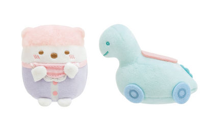 Sumikko gurashi Tenori Plush Set of Shirokuma and Tokage’s Mother Sumikko Baby from San-X Japan