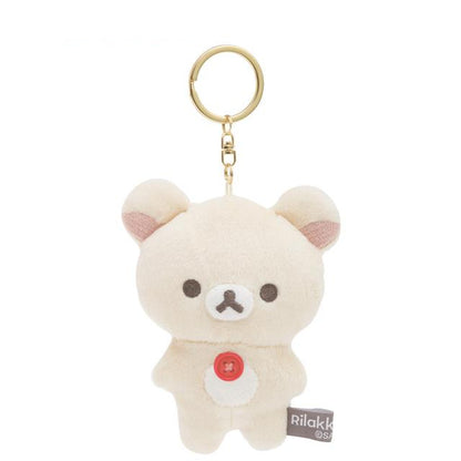 San-X Rilakkuma Plush Keychain  Rilakkuma/ Korilakkuma/ Kiiroitori/ Chairoi koguma from NEW BASIC RILAKKUMA Theme San-X Japan