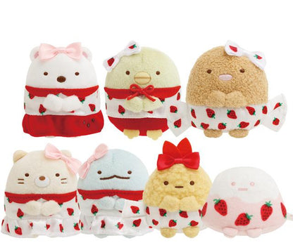 San-X Sumikko gurashi Tenori Plush Ichigo Milk Candy Theme from San-X Japan