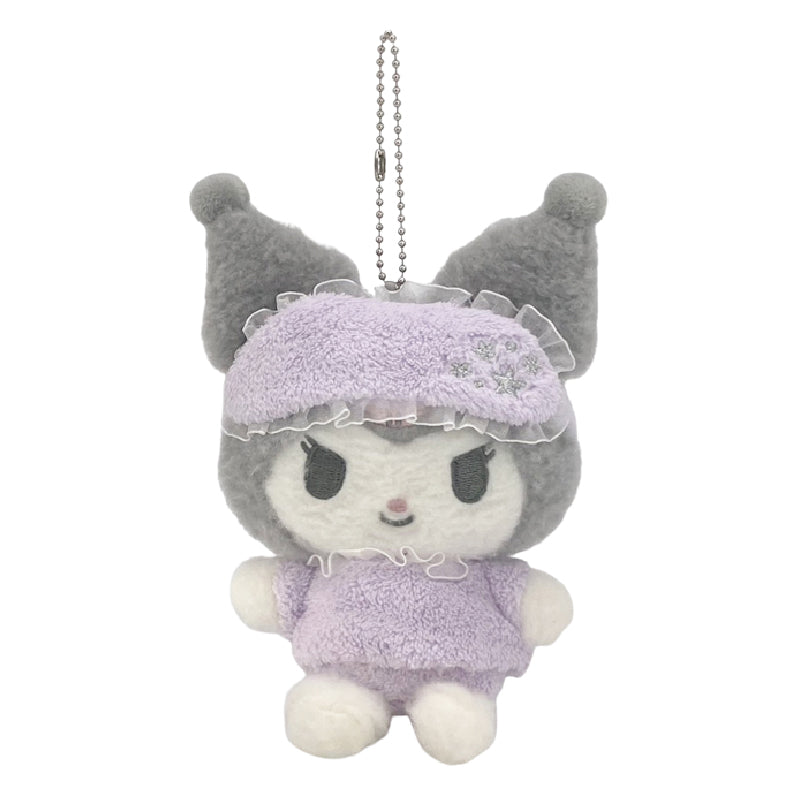 Sanrio Plush Keychain Kuromi from 'Ouchi-de Pajamas!' theme Sanrio Japan