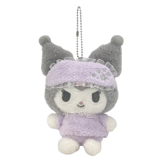 Sanrio Plush Keychain Kuromi from 'Ouchi-de Pajamas!' theme Sanrio Japan