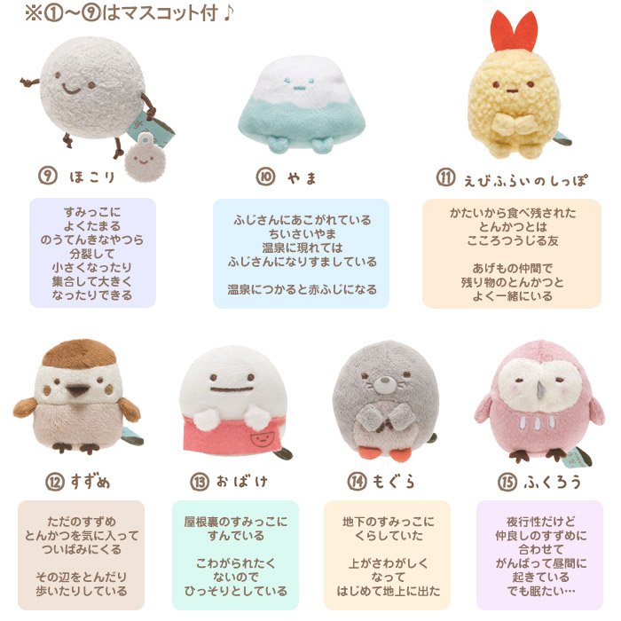 San-X Sumikko gurashi Tenori plush palm size small plush Height ～6cm approx San-X Japan