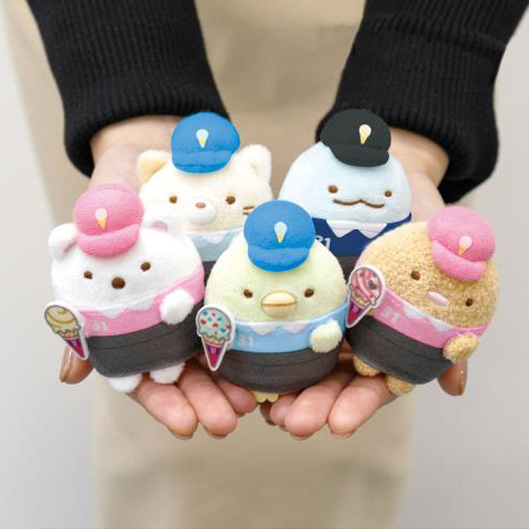 San-X Sumikko gurashi Tenori Plush Shirokuma/ Penguin?/ Tonkatsu/ Neko/ Tokage Sumikko Baskin Robbins theme from San-X Japan