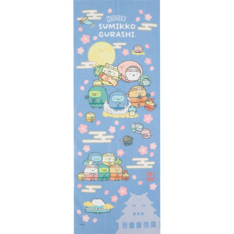 San-X Sumikko gurashi Tenugui (Towel) Design A, Ninja theme from San-X Japan
