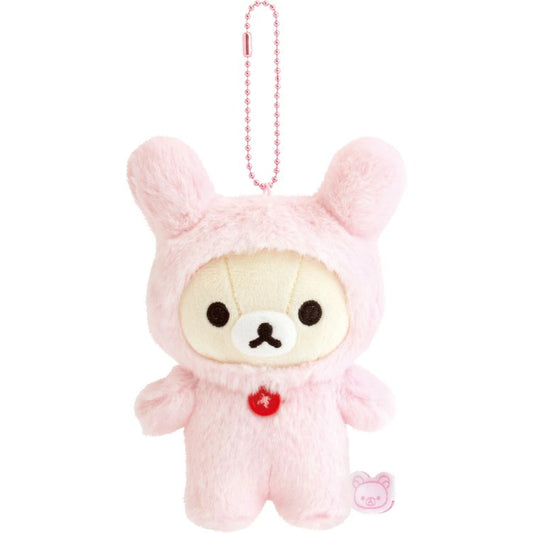 San-X Korilakkuma Pink Usagi Plush Keychain Korilakkuma Ippai theme from San-X Japan