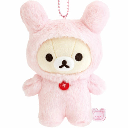San-X Korilakkuma Pink Usagi Plush Keychain Korilakkuma Ippai theme from San-X Japan
