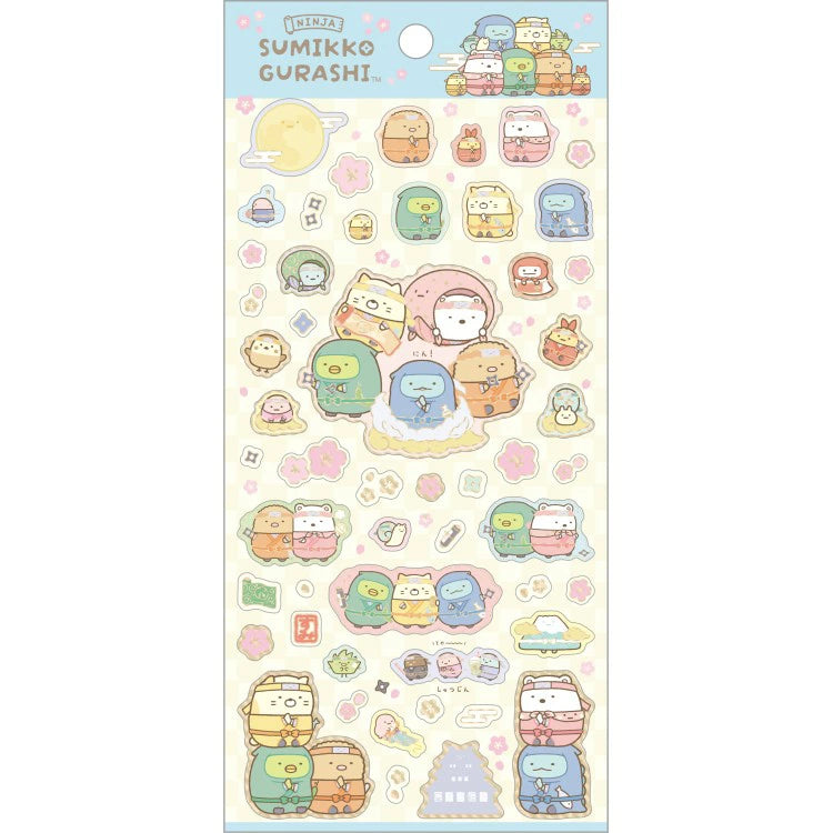 San-X Sumikko gurashi Sticker Design A, Ninja theme from San-X Japan