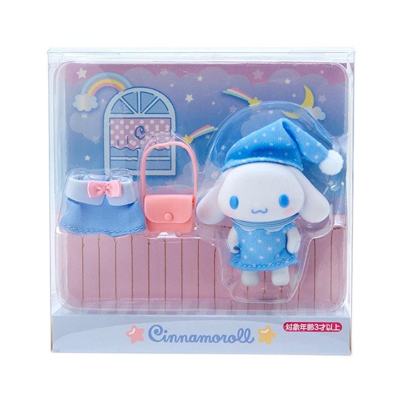 Sanrio Cinnamoroll Flocked Figure with Dress-Up  Outfit Set from Sanrio Japan