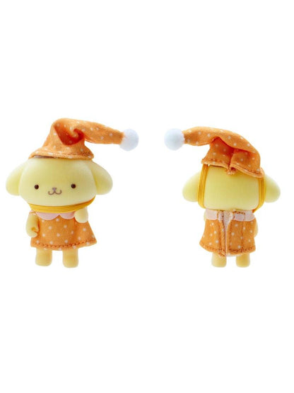 Sanrio Pom Pom Purin Flocked Figure with Dress-Up  Outfit Set from Sanrio Japan