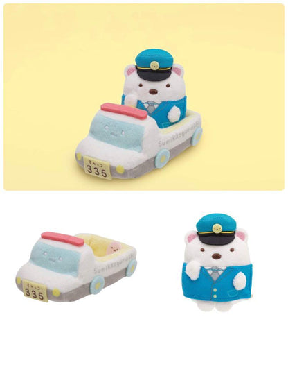 San-X Sumikkogurashi Police officer Shirokuma & Police car Tenori plush set San-X Japan