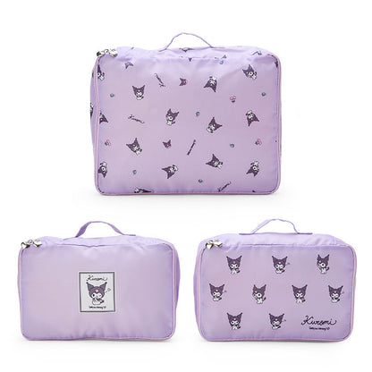 Sanrio Travel Pouch set of 3! (1 Big bag and 2 small bag) Kuromi Organizer Sanrio Japan