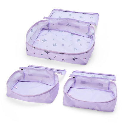 Sanrio Travel Pouch set of 3! (1 Big bag and 2 small bag) Kuromi Organizer Sanrio Japan
